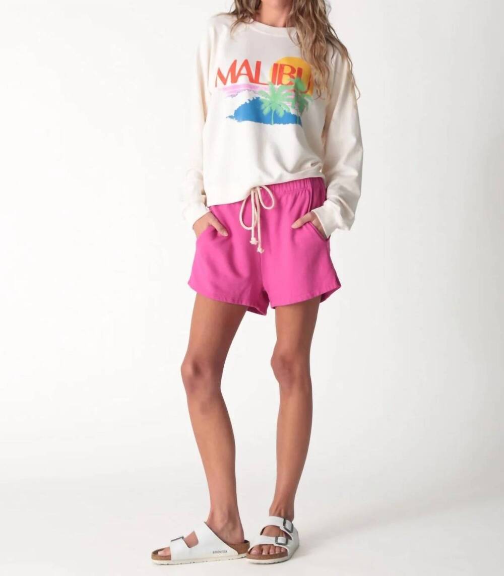 NEW ELECTRIC & ROSE ronan pullover sweatshirt in malibu graphic
